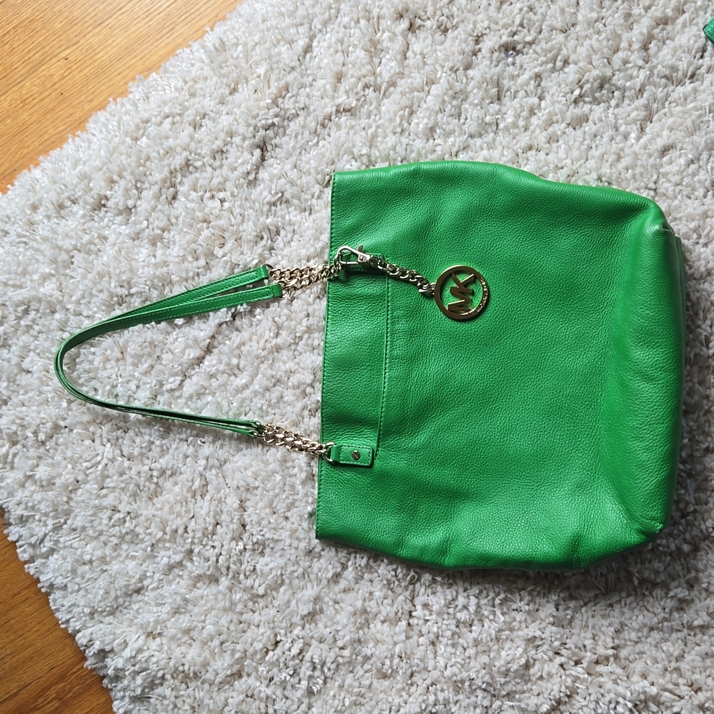 Michael Kors Green Leather Purse